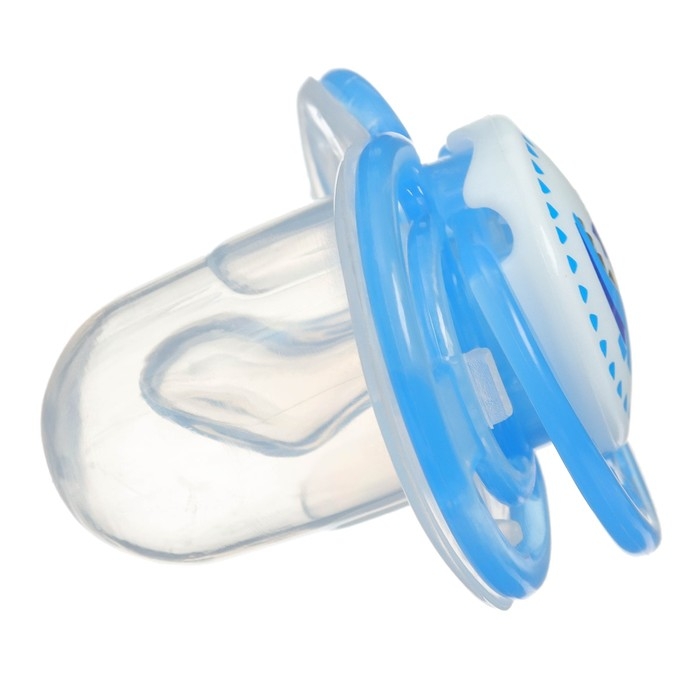 Соска - пустышка силиконовая ортодонтическая «Дино», от 0 мес., с колпачком, цвет голубой Соска - пустышка силиконовая ортодонтическая «Дино», от 0 мес., с колпачком, цвет голубой
