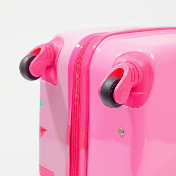 Чемодан детский 29 л (S), отдел на молнии, цвет розовый