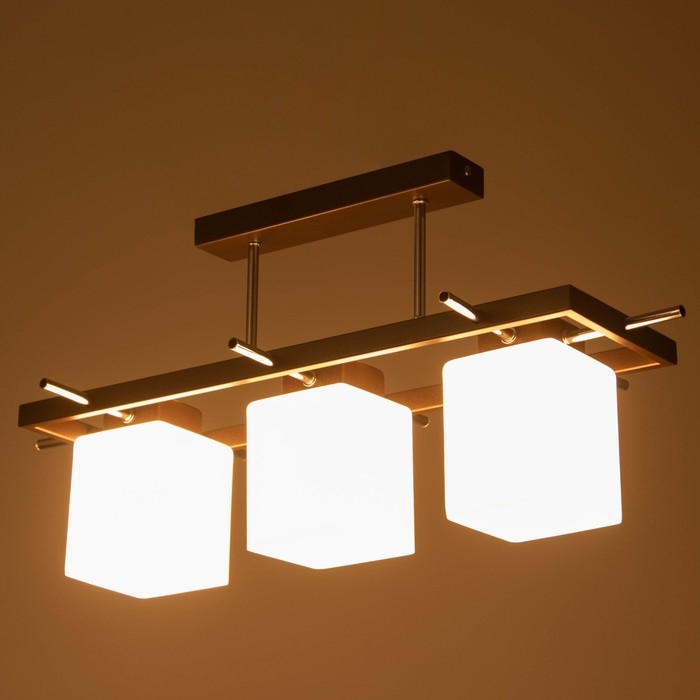 Люстра 2731/3 E27 40Вт коричнево-хромовый 50х27х28 см BayerLux Люстра 2731/3 E27 40Вт коричнево-хромовый 50х27х28 см BayerLux