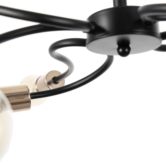 Люстра Люстра "Рипли" 8хЕ27 40Вт черно-золотой 60х60х40 см