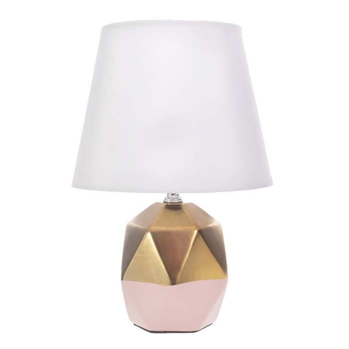 Настольная лампа Настольная лампа "Румби" E14 40Вт золото розовый 20х20х29 см RISALUX