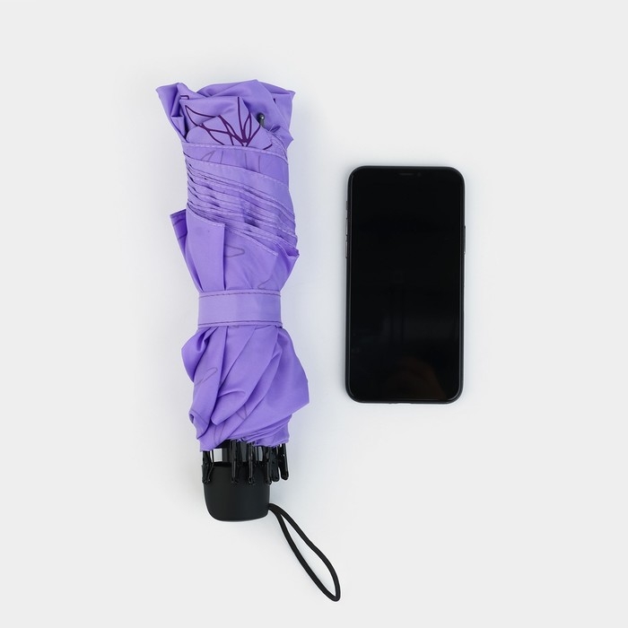 Зонт женский механический «Веточки», 8 спиц, d=95, цвет сиреневый Зонт женский механический «Веточки», 8 спиц, d=95, цвет сиреневый