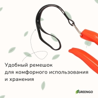 Секатор плоскостной, 7" (18 см), с пластиковыми ручками, Greengo