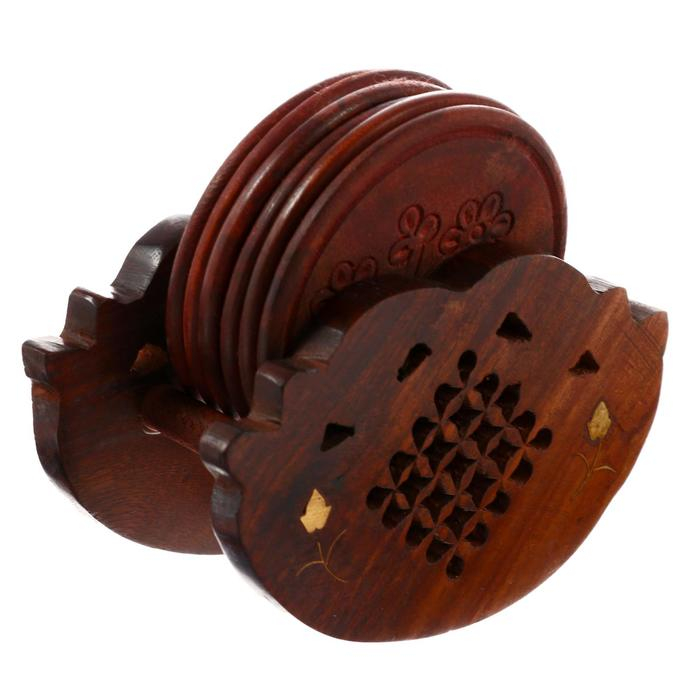 Подставка под горячее  Подставка под горячее "Качели" дерево 13,5х11,5х6,5 см