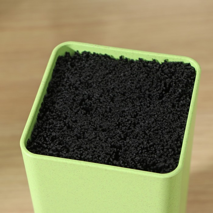 Подставка для ножей с наполнителем Доляна «Нежность», 10×22 см, цвет зелёный Подставка для ножей с наполнителем Доляна «Нежность», 10×22 см, цвет зелёный