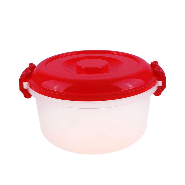 Контейнер пищевой, 5 л, прозрачный, ручки МИКС