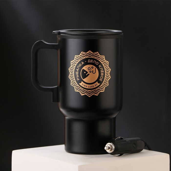 Термокружка, 450 мл, Автомобильная «Рыбалка», сохраняет тепло 3 ч, с подогревом от прикуривателя Термокружка, 450 мл, Автомобильная «Рыбалка», сохраняет тепло 3 ч, с подогревом от прикуривателя