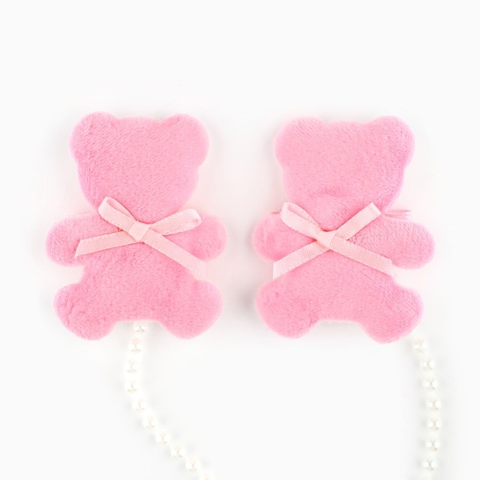 Заколки мишки новогодние «Привет зима», на Новый год, набор 2 шт, 5 х 4 см Заколки мишки новогодние «Привет зима», на Новый год, набор 2 шт, 5 х 4 см