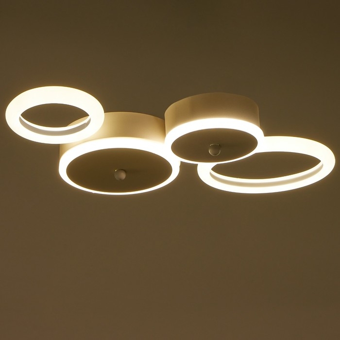 Люстра с ПДУ 2034/2 LED 66Вт белый 45х32х4,5 см BayerLux