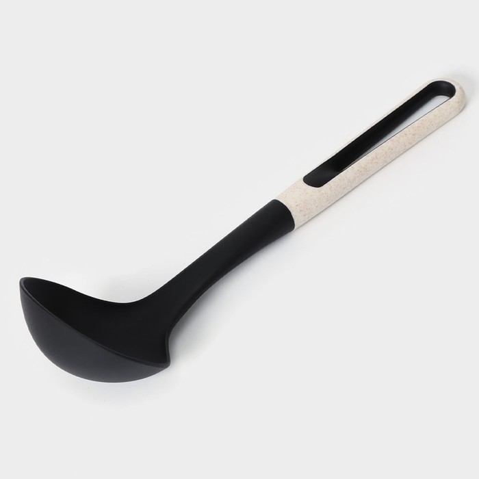 Половник Доляна Pronto, цвет белый, чёрный Половник Доляна Pronto, цвет белый, чёрный