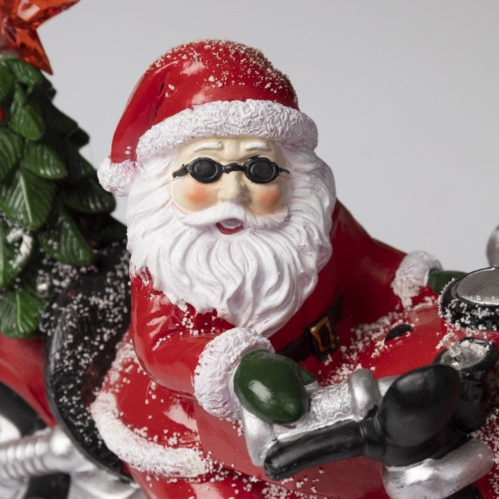 Светодиодная фигура «Дед Мороз на мотоцикле» 30 × 10 × 6 см, полистоун, батарейки ААх3 (не в комплекте), свечение мульти Светодиодная фигура «Дед Мороз на мотоцикле» 30 × 10 × 6 см, полистоун, батарейки ААх3 (не в комплекте), свечение мульти