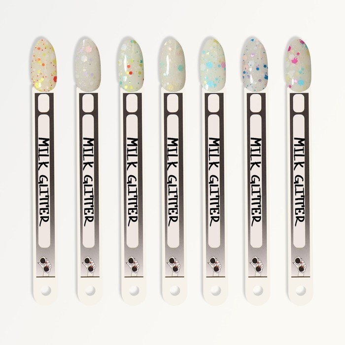 Гель лак для ногтей, «MILK GLITTER», 3-х фазный, 8мл, LED/UV, цвет прозрачный (04)