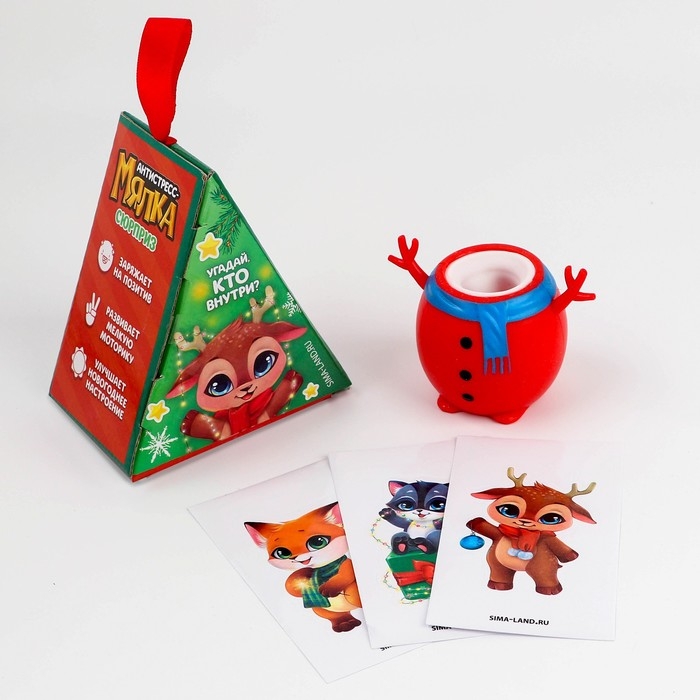 Антистресс сквиш мялка «Новогодний сюрприз», снеговик, цвета МИКС, на новый год, с наклейками Антистресс сквиш мялка «Новогодний сюрприз», снеговик, цвета МИКС, на новый год, с наклейками