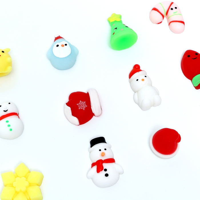 Новогодняя антистресс сквиш мялка «Новый год», в банке, цвета МИКС Новогодняя антистресс сквиш мялка «Новый год», в банке, цвета МИКС