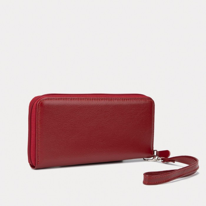 Кошелёк на молнии, с ручкой, цвет красный Кошелёк на молнии, с ручкой, цвет красный