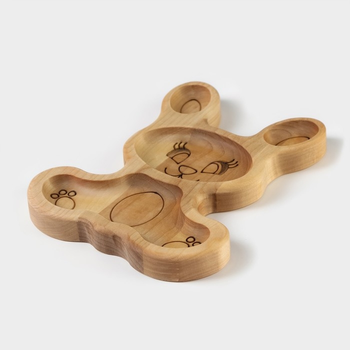 Менажница - тарелка деревянная Adelica «Зайчик», 20,5×11,5×1,8 см, берёза Менажница - тарелка деревянная Adelica «Зайчик», 20,5×11,5×1,8 см, берёза