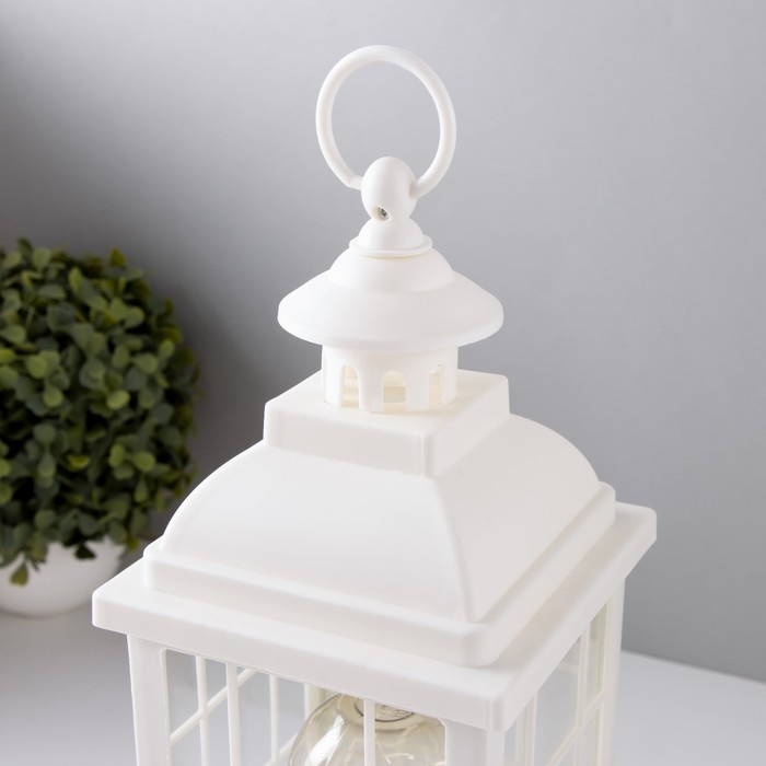 Ночник Ночник "Фонарь и светлячки" белая от батареек 3ААА 35х13,5х13,5см RISALUX