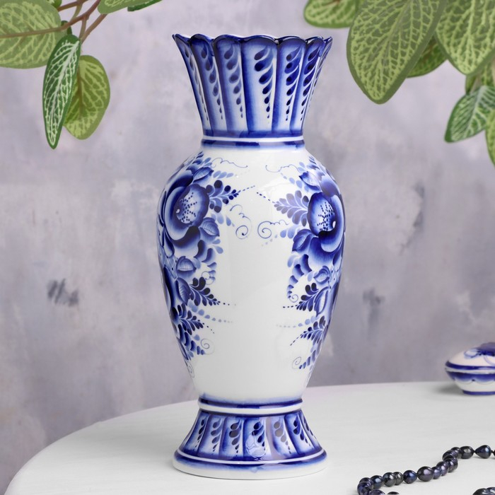 Ваза &laquo;Астра&raquo;, 11,5х11х30 см, гжель