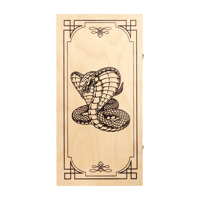 Нарды Нарды "Кобра", деревянная доска 40 х 40 см, с полем для игры в шашки