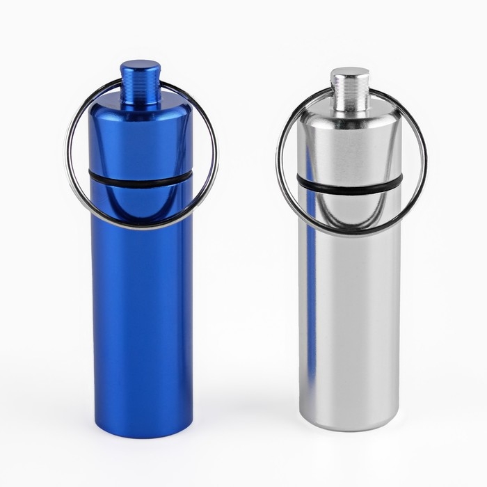 Водонепроницаемый брелок-контейнер для мелочей, 6 см, микс Водонепроницаемый брелок-контейнер для мелочей, 6 см, микс