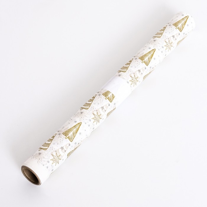 Бумага силиконизированная  Бумага силиконизированная "Ёлки" 0,38 х 5 м