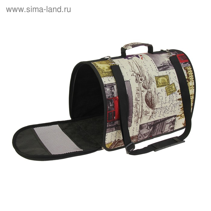 Сумка - переноска для животных  Сумка - переноска для животных "Лондон", 40 х 25 х 27 см, микс цветов