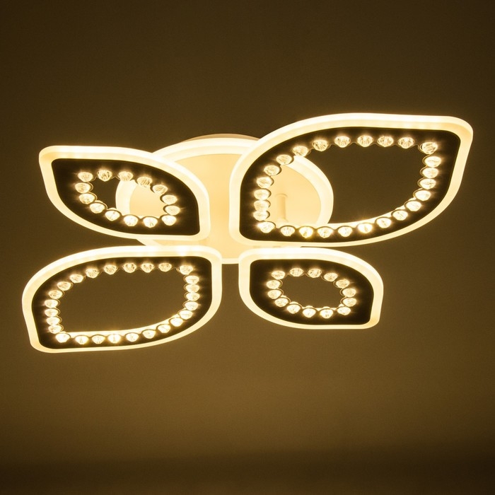 Люстра с ПДУ Люстра с ПДУ "Алина" LED 150Вт 3000-6000Вт RGB белый 64х48,5х9см BayerLux