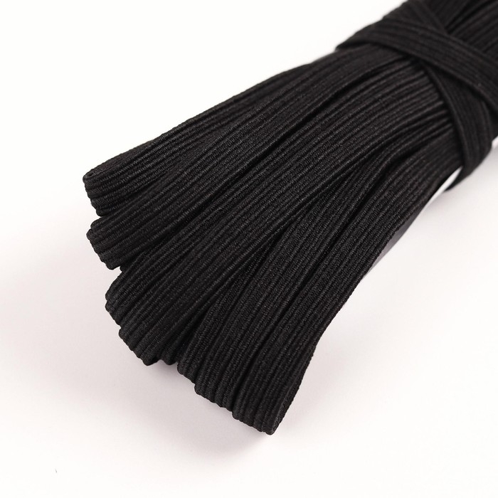 Резинка бельевая, 6 мм, 10 ± 1 м, цвет чёрный, цена за 1 штуку Резинка бельевая, 6 мм, 10 ± 1 м, цвет чёрный, цена за 1 штуку