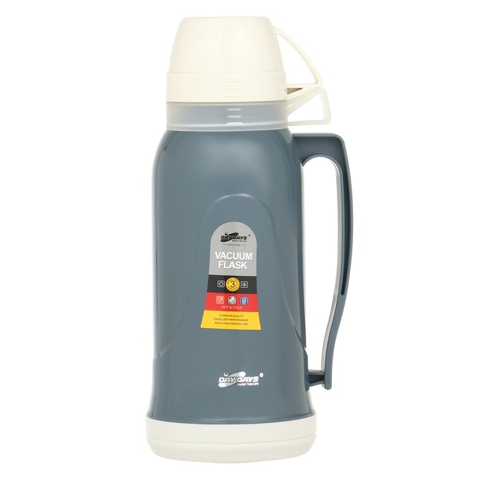 Термос 1.7 л, со стеклянной колбой, сохраняет тепло 14 ч, 14 х 34 см, серый Термос 1.7 л, со стеклянной колбой, сохраняет тепло 14 ч, 14 х 34 см, серый