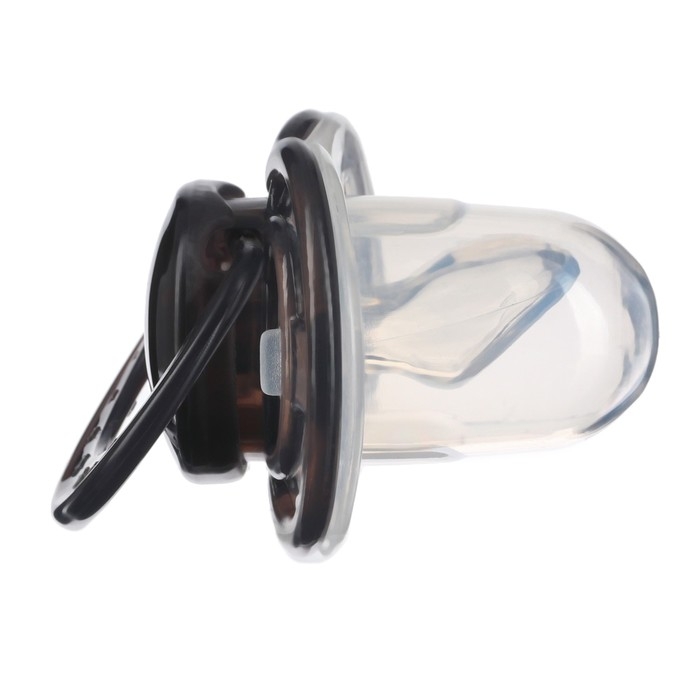 Соска - пустышка силиконовая ортодонтическая, от 12 мес., с колпачком, цвет черный Соска - пустышка силиконовая ортодонтическая, от 12 мес., с колпачком, цвет черный