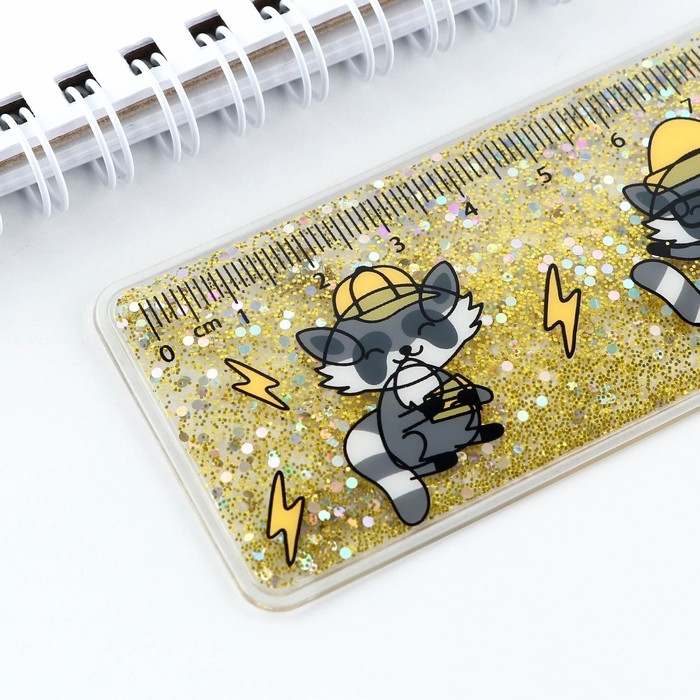 Линейка - шейкер с блёстками «Будь собой!», 15 см Линейка - шейкер с блёстками «Будь собой!», 15 см