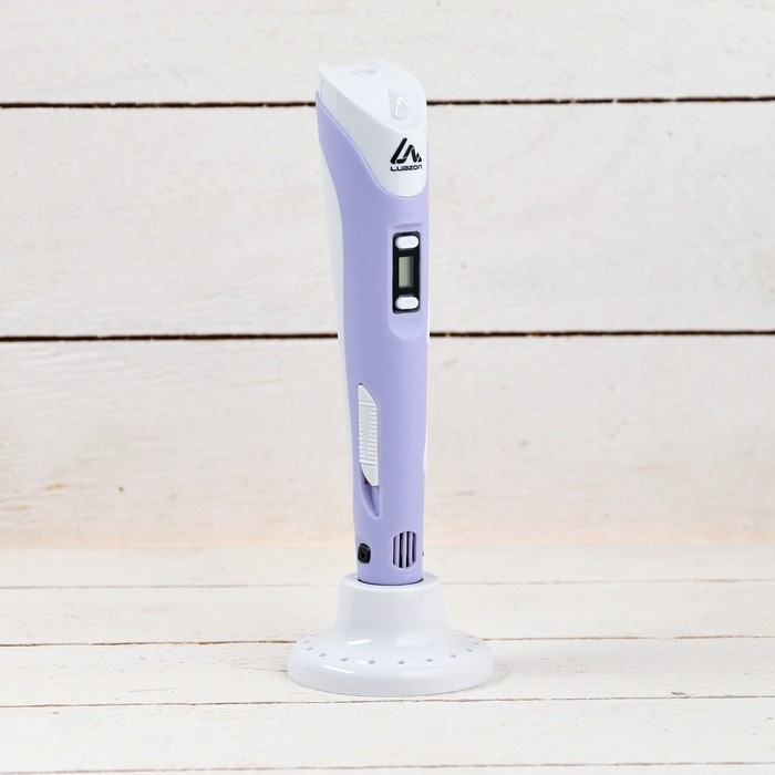 3D ручка Luazon, дисплей, работа с ABS и PLA, пластик в комплекте, фиолетовая 3D ручка Luazon, дисплей, работа с ABS и PLA, пластик в комплекте, фиолетовая