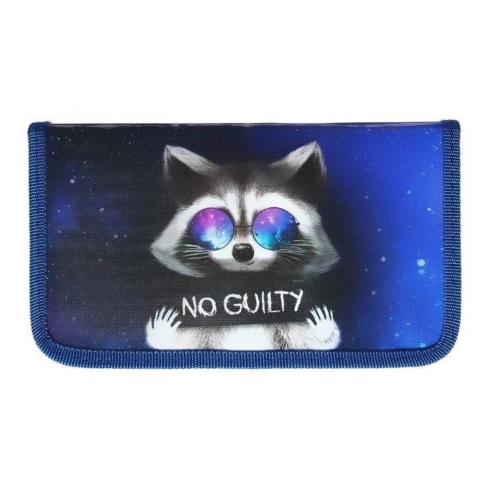 Пенал 1 секция 115 х 205 х 30 мм, Calligrata Пенал 1 секция 115 х 205 х 30 мм, Calligrata "Енот", ламинированный картон