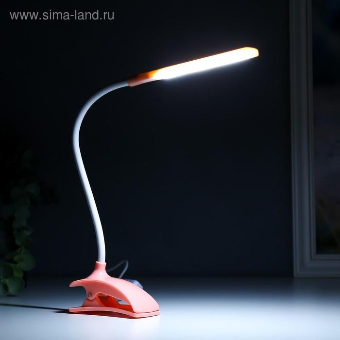 Лампа на прищепке Лампа на прищепке "3мейка" 1Вт 14 LED USB розовый 9х3,5х42 см RISALUX