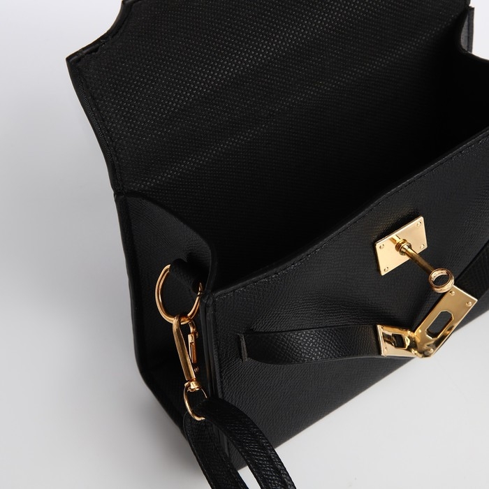 Сумка женская-мессенджер, цвет черный 19*13*7 см Сумка женская-мессенджер, цвет черный 19*13*7 см