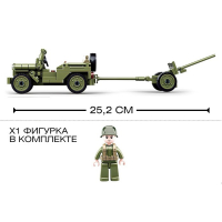 Конструктор Армия «Джип с пушкой», 143 детали