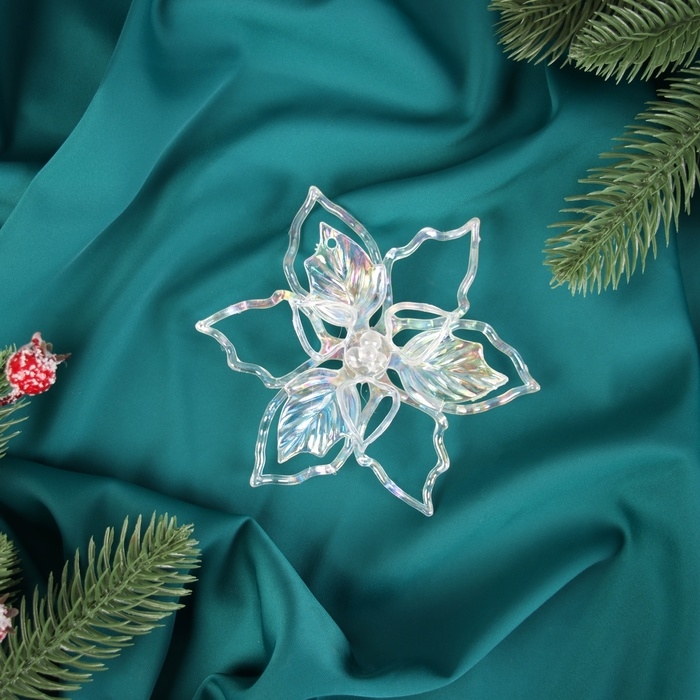 Украшение ёлочное Украшение ёлочное "Созвездие" цветок радужный, 11,5 см