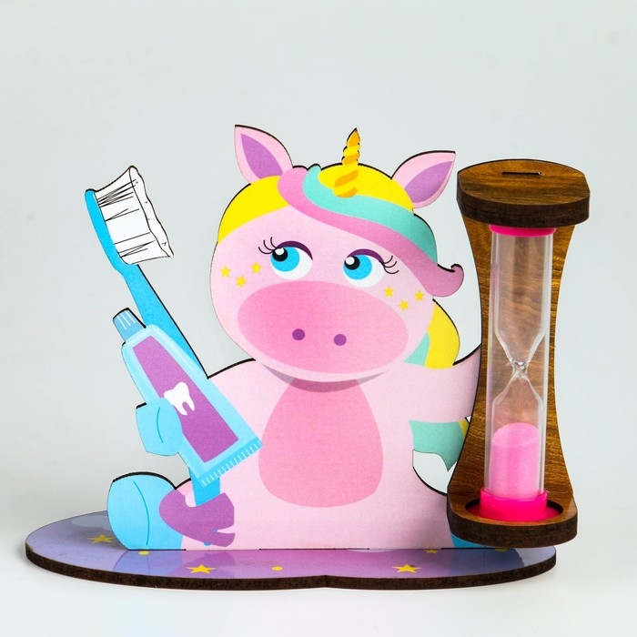 Песочные часы для чистки зубов Песочные часы для чистки зубов "Единорог", таймер 3 минуты