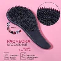 Расчёска массажная, 5,5 × 14,5 см, PVC коробка, рисунок МИКС