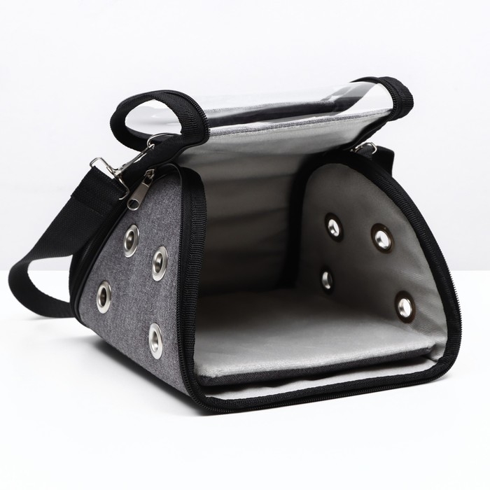 Сумка-переноска  Сумка-переноска "Мини" 25 х 21 х 16 см, серая