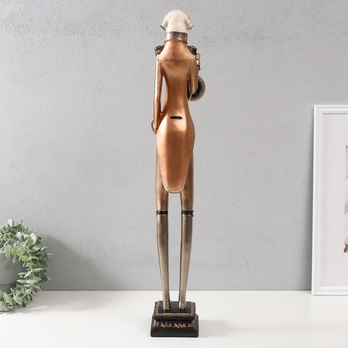 Сувенир полистоун с часами Сувенир полистоун с часами "Пёс дворецкий" 12,5х10,5х67 см