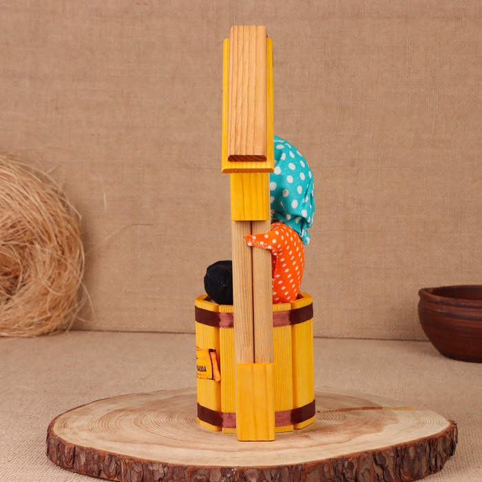 Оберег - домовой Оберег - домовой "Домовой на бочке, в домике", h = 30 см, микс