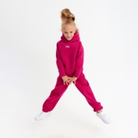 Костюм детский (худи, брюки) MINAKU: Basic Line KIDS, oversize, цвет фуксия, рост 128