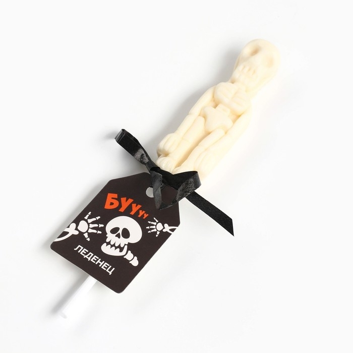 Хэллоуин Леденец на палочке, со вкусом пломбира «Череп», 22 г. Хэллоуин Леденец на палочке, со вкусом пломбира «Череп», 22 г.