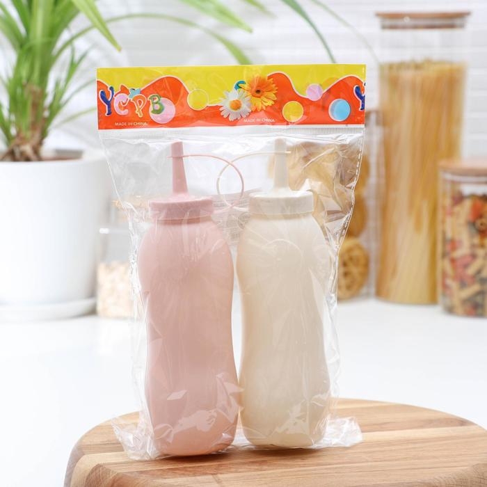 Набор соусников Fashion, 2 шт, 11,5×5,5×19,5 см, цвет МИКС Набор соусников Fashion, 2 шт, 11,5×5,5×19,5 см, цвет МИКС