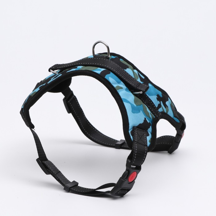 Шлейка К7 мягкая светоотражающая, размер XL, ОГ 74-92 см, вес 28-47,5 кг, голубая хаки Шлейка К7 мягкая светоотражающая, размер XL, ОГ 74-92 см, вес 28-47,5 кг, голубая хаки