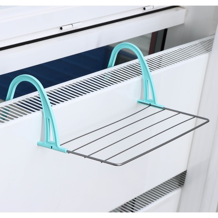 Сушилка для белья на радиатор, 45×23,5×18 см, цвет серый