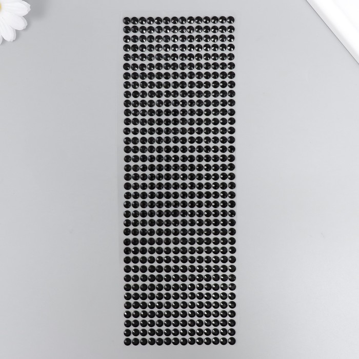 Полубусины самоклеющиеся d 6 мм, чёрный Полубусины самоклеющиеся d 6 мм, чёрный