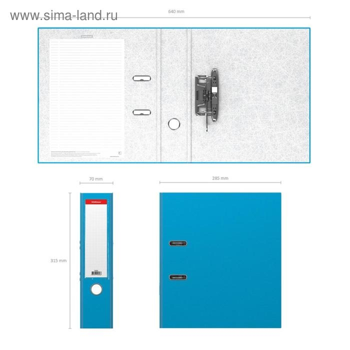 Папка-регистратор А4, 70 мм, ErichKrause Папка-регистратор А4, 70 мм, ErichKrause "Neon", с арочным механизмом, голубая