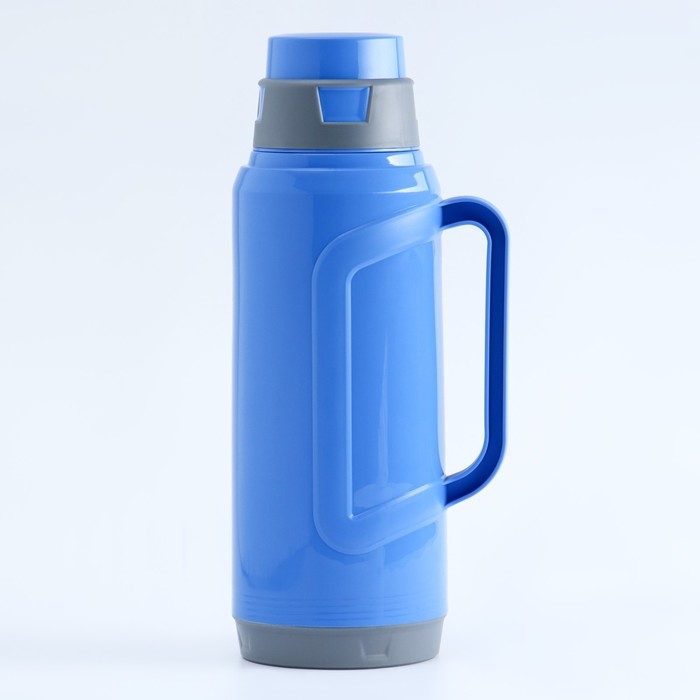 Термос 2 л, со стеклянной колбой, сохраняет тепло 24 ч, синий Термос 2 л, со стеклянной колбой, сохраняет тепло 24 ч, синий